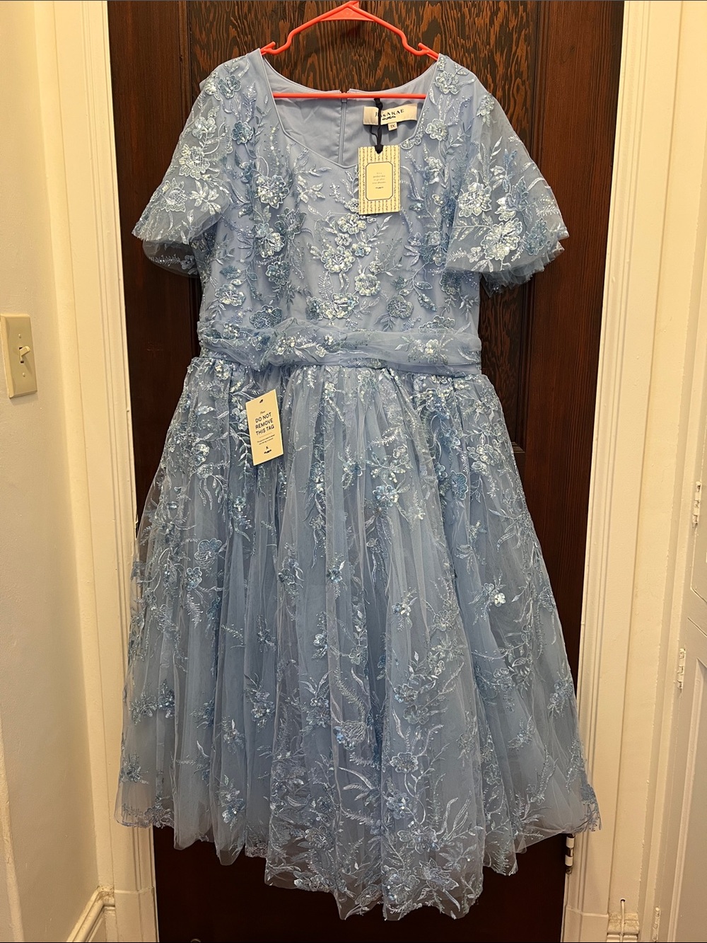 Jessakae- Light Blue Lace Tulle Party Dress -